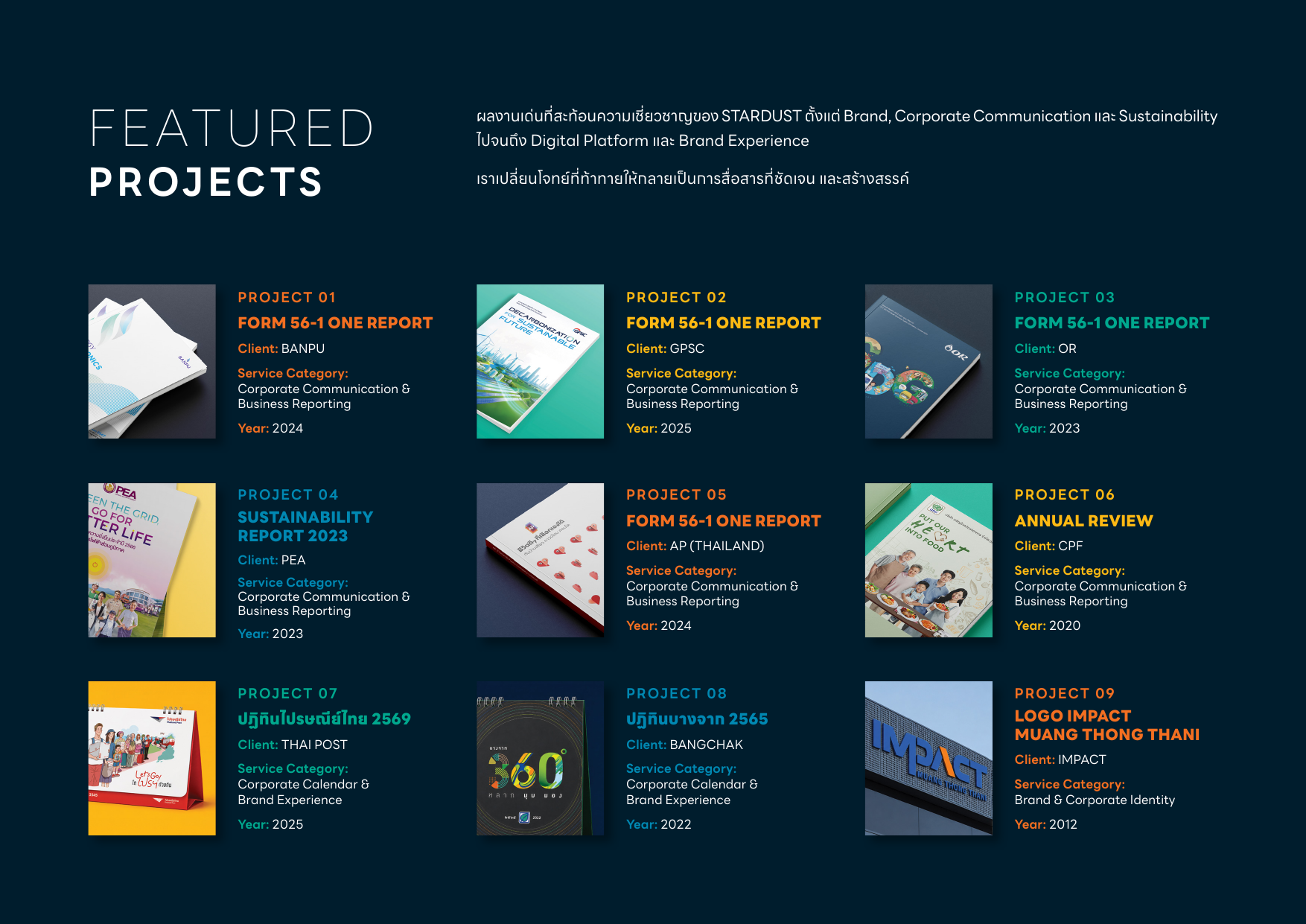 Featured Projects Desktop